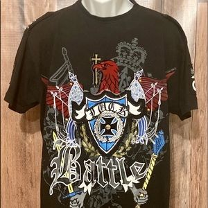 MRG Made Right Genuine Black Embroidered Shirt Size 2XL